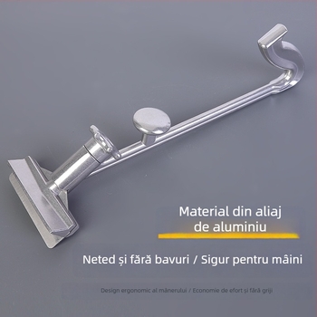 Spatulă comercială pentru grătar, mâner lung din aluminiu, pentru gătit pe placă de fier