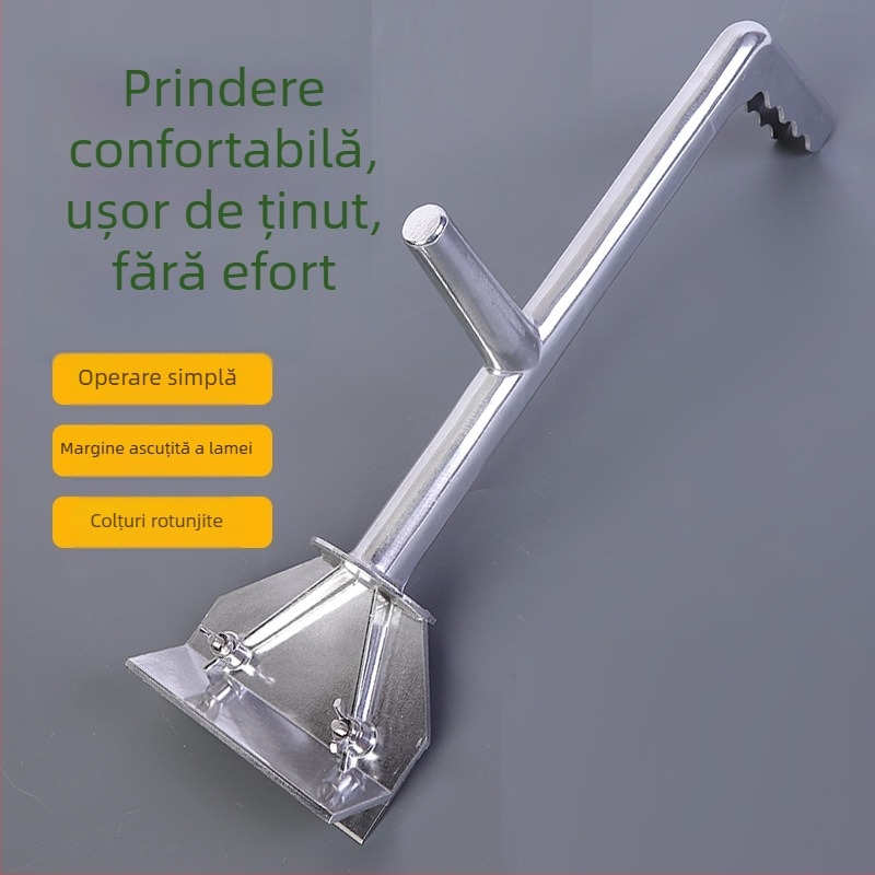 Spatulă comercială pentru grătar, mâner lung din aluminiu, pentru gătit pe placă de fier