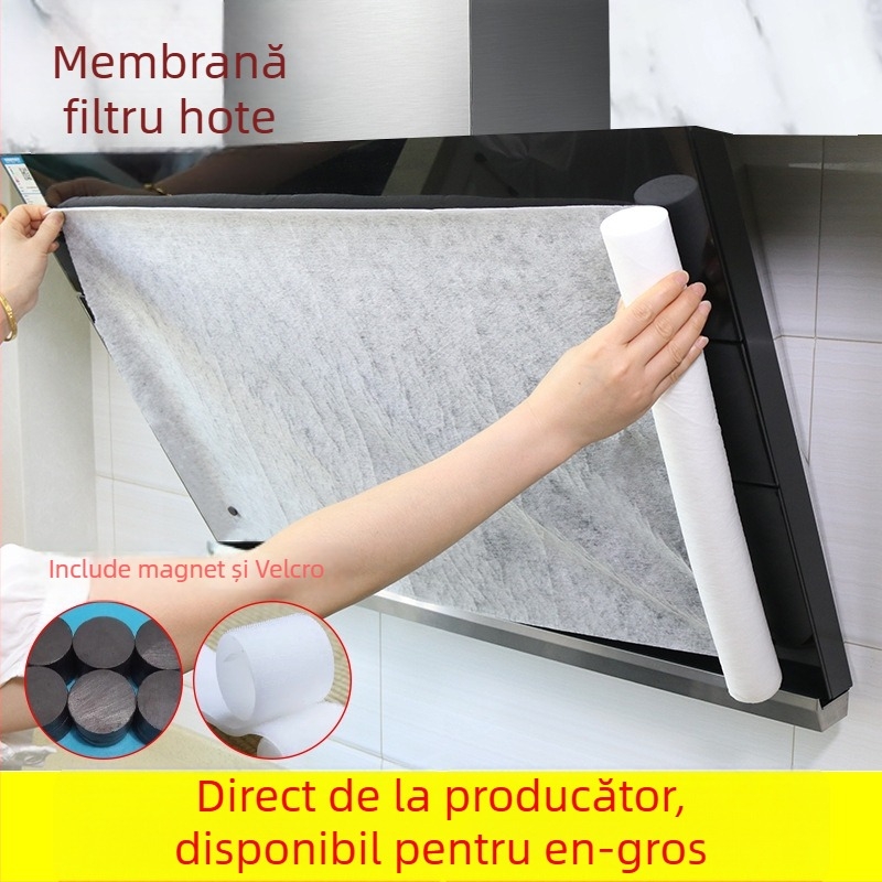 Filtru absorbant de ulei pentru hotă de bucătărie – hârtie de filtrare și fibre absorbante
