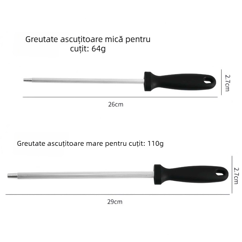 Baston de ascuțit din oțel carbon înalt — instrument rapid de ascuțire pentru uz casnic