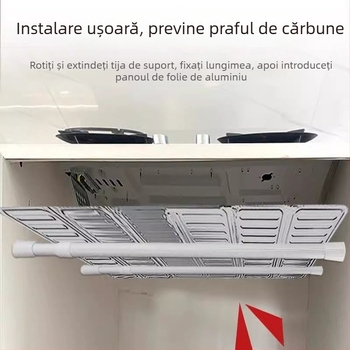 Protecție împotriva prafului sub aragaz cu placă izolatoare din folie de aluminiu