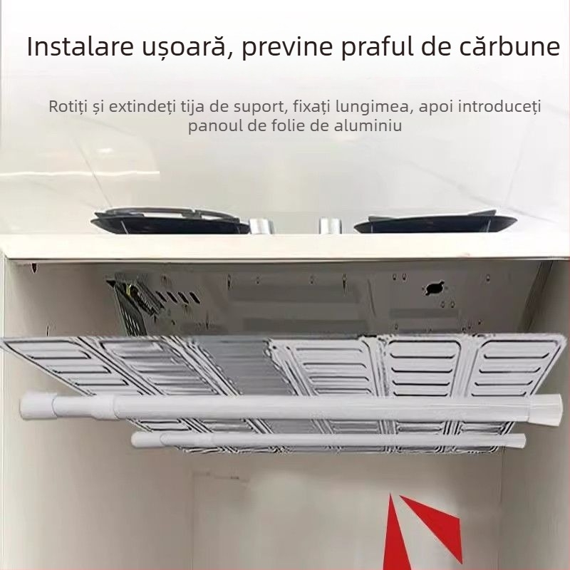 Protecție împotriva prafului sub aragaz cu placă izolatoare din folie de aluminiu