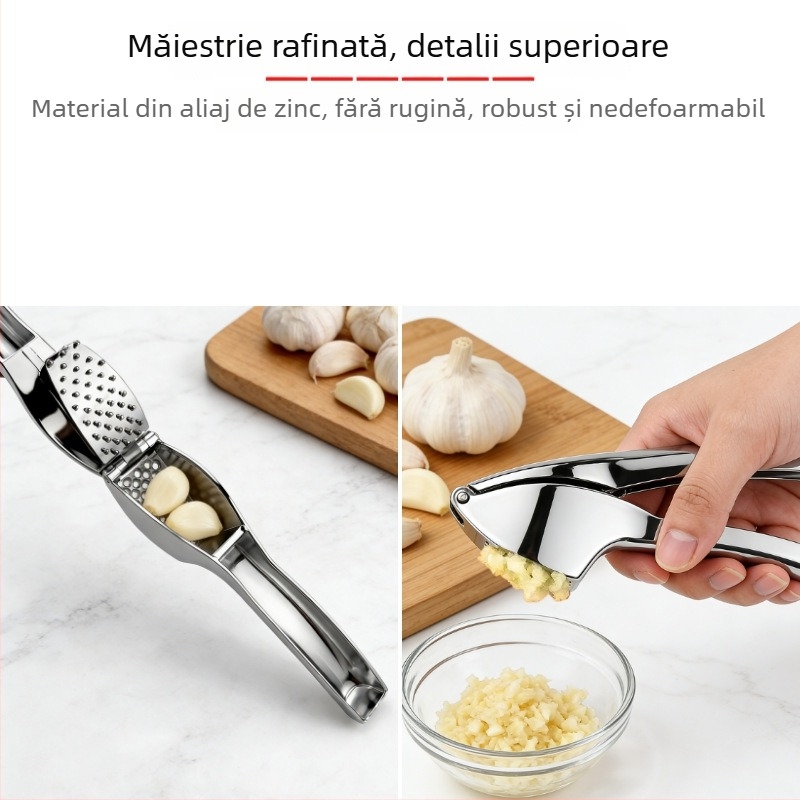 Presa multifuncțională de usturoi și ghimbir, instrument pentru pastă de usturoi cu corp îngroșat, clemă pentru usturoi, bucătărie