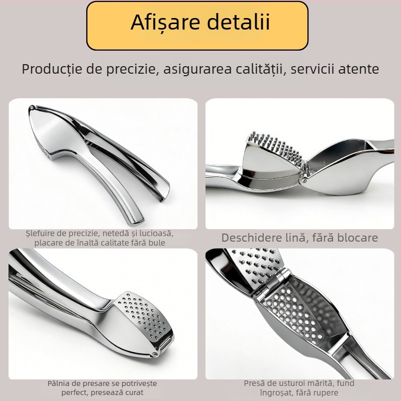 Presa multifuncțională de usturoi și ghimbir, instrument pentru pastă de usturoi cu corp îngroșat, clemă pentru usturoi, bucătărie