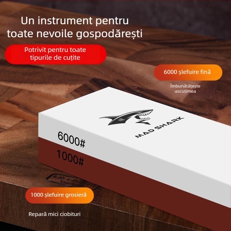 Mad Shark piatră profesională de ascuțit pentru cuțite de bucătărie – instrument de lustruire a muchii, model nou