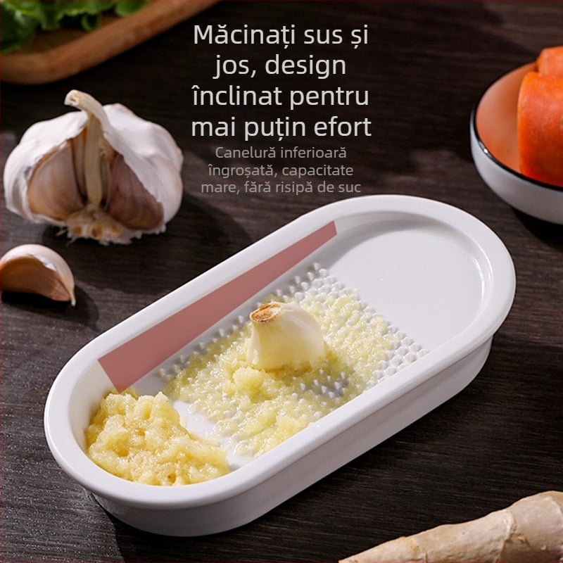 Măcinător ceramic pentru ghimbir și usturoi, pentru bucătărie, zdrobitor de piure de fructe și mâncare pentru copii