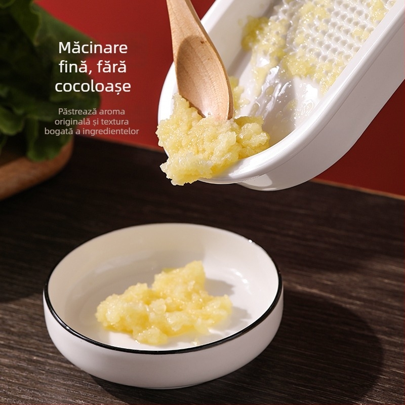 Măcinător ceramic pentru ghimbir și usturoi, pentru bucătărie, zdrobitor de piure de fructe și mâncare pentru copii