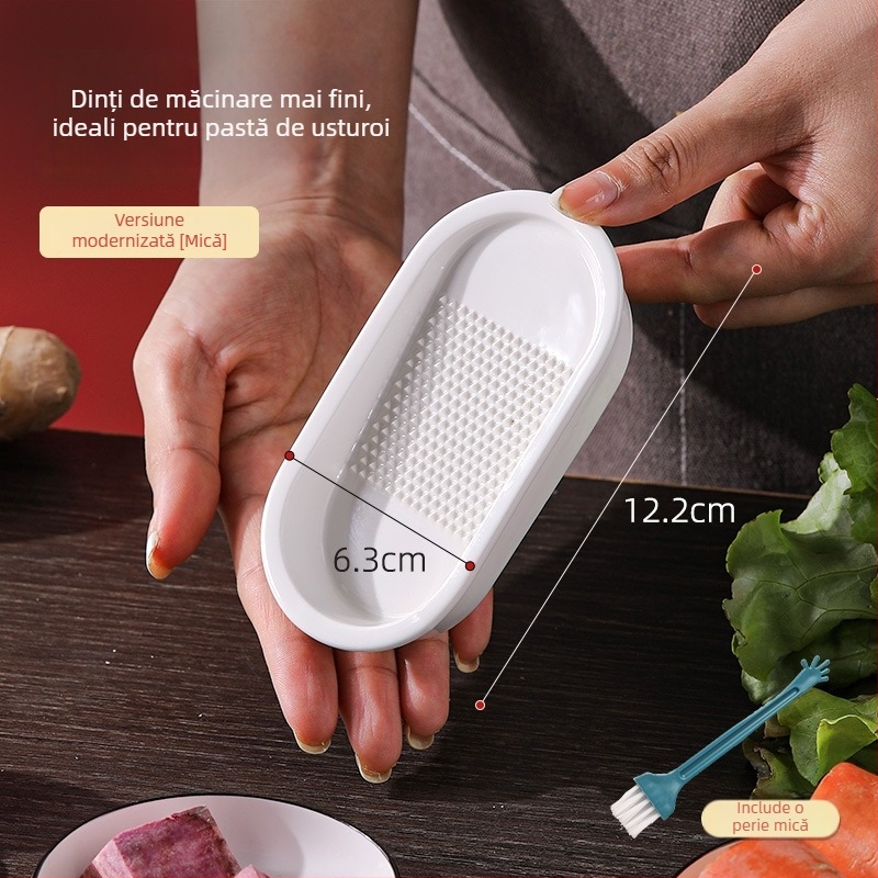 Măcinător ceramic pentru ghimbir și usturoi, pentru bucătărie, zdrobitor de piure de fructe și mâncare pentru copii