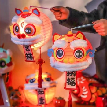 Lanternă pentru Leul Dansator de Revelion – kit DIY pentru copii, lanternă portabilă iluminată