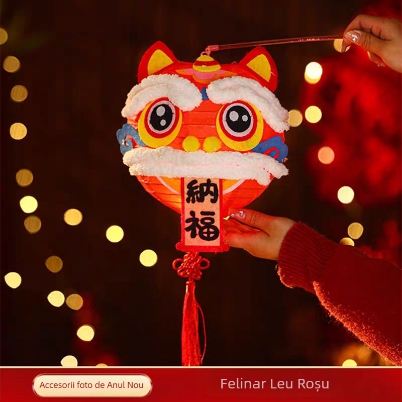 Lanternă pentru Leul Dansator de Revelion – kit DIY pentru copii, lanternă portabilă iluminată
