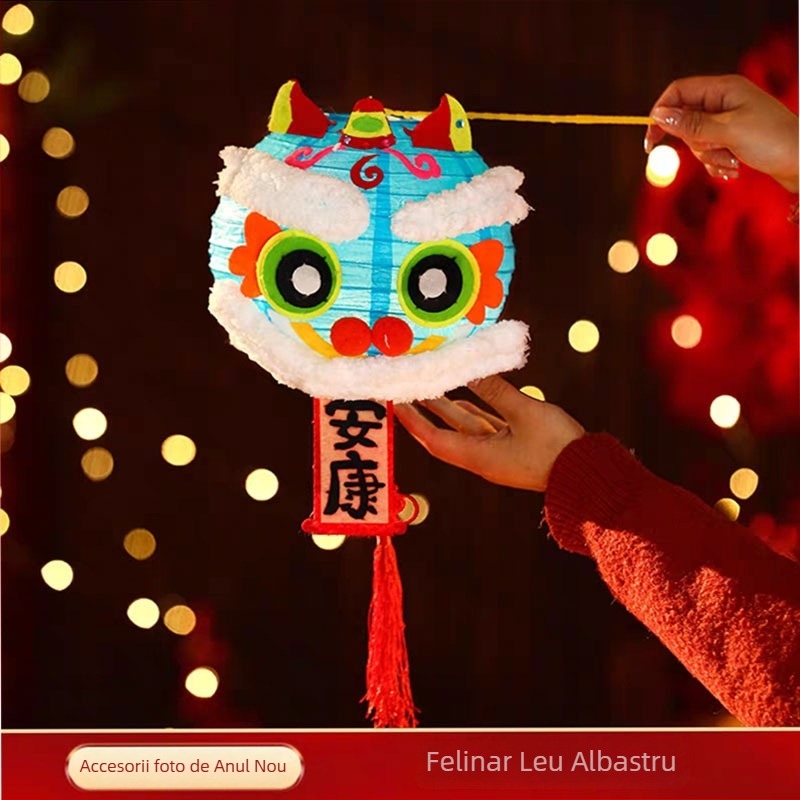 Lanternă pentru Leul Dansator de Revelion – kit DIY pentru copii, lanternă portabilă iluminată