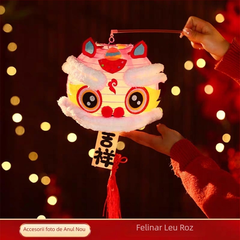 Lanternă pentru Leul Dansator de Revelion – kit DIY pentru copii, lanternă portabilă iluminată