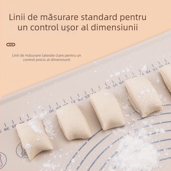 Covoraș din silicon pentru frământat aluat, calitate alimentară, întărit, extra-large, pentru întinderea și modelarea aluatului