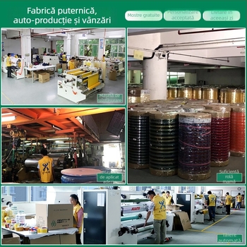 Bandă de ambalare de 4,5 cm, role mari – bej și transparent, pentru sigilarea coletelor