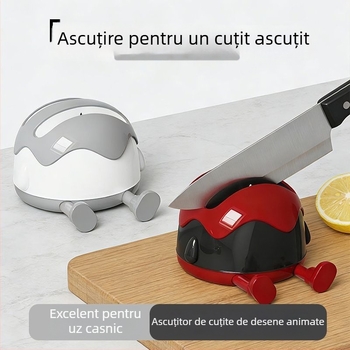 Ascuțitor cu ventuză, formă sferică, pentru cuțite de bucătărie și foarfece, unelte din oțel dur, nou, ascuțire rapidă