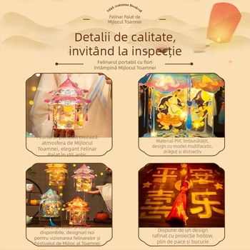 2026 Anul Calului: Felinar de palat din PVC, kit DIY pentru Festivalul Felinarelor, lanternă de mână pentru copii, iluminat
