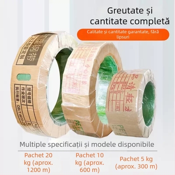 Bandă PET pentru ambalare, fixare manuală, cu aditiv de aderență — bandă de ambalare cu topire la cald