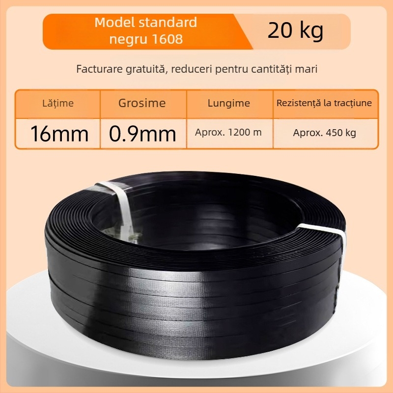 Bandă PET pentru ambalare, fixare manuală, cu aditiv de aderență — bandă de ambalare cu topire la cald