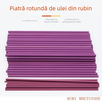 Piatră rubinie de ulei, formă cilindrică, 3000 mesh, pentru lustruire fină și șlefuire