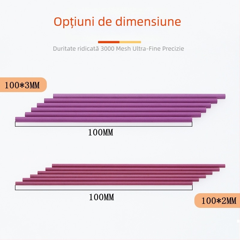 Piatră rubinie de ulei, formă cilindrică, 3000 mesh, pentru lustruire fină și șlefuire
