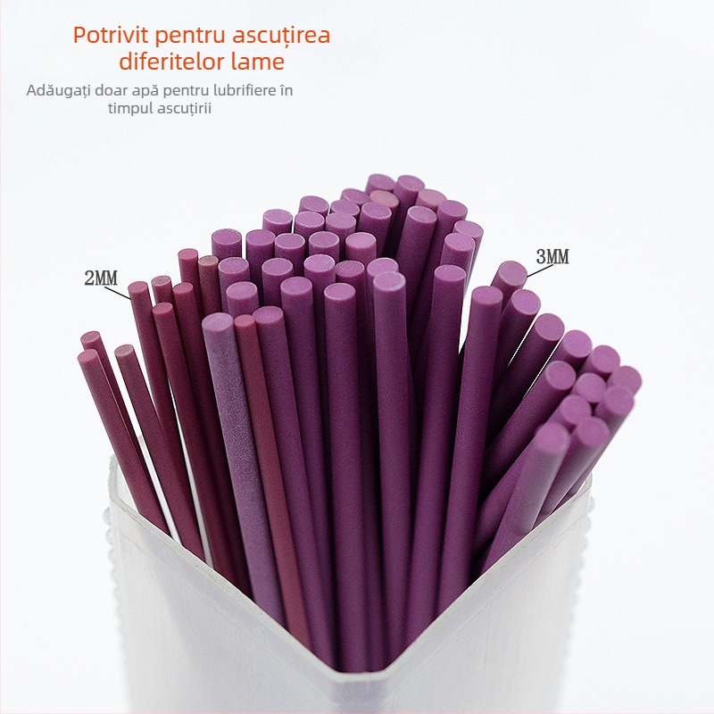 Piatră rubinie de ulei, formă cilindrică, 3000 mesh, pentru lustruire fină și șlefuire