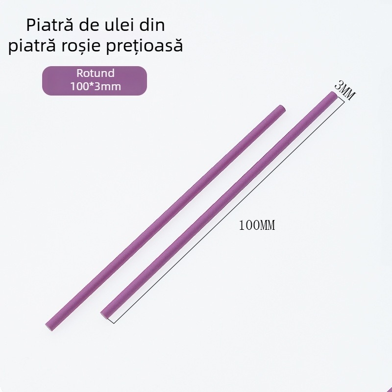 Piatră rubinie de ulei, formă cilindrică, 3000 mesh, pentru lustruire fină și șlefuire