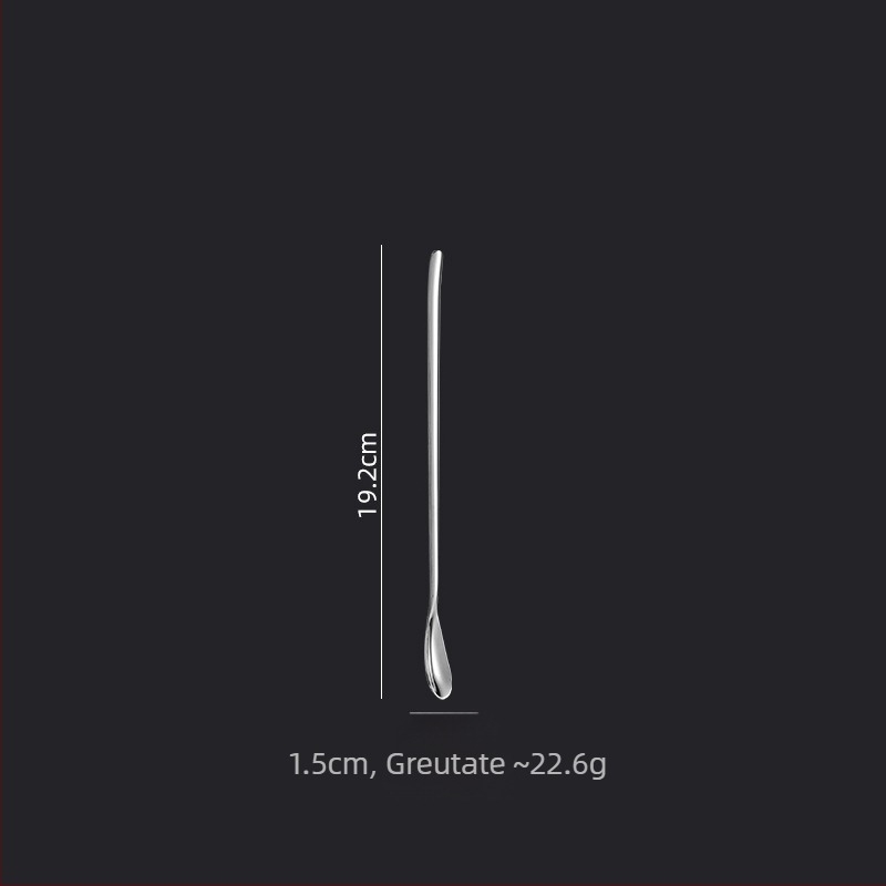 Lingură de amestec din oțel inoxidabil 316L, mâner lung – pentru cocktailuri, gheață, cafea, miere și desert, clasă alimentară