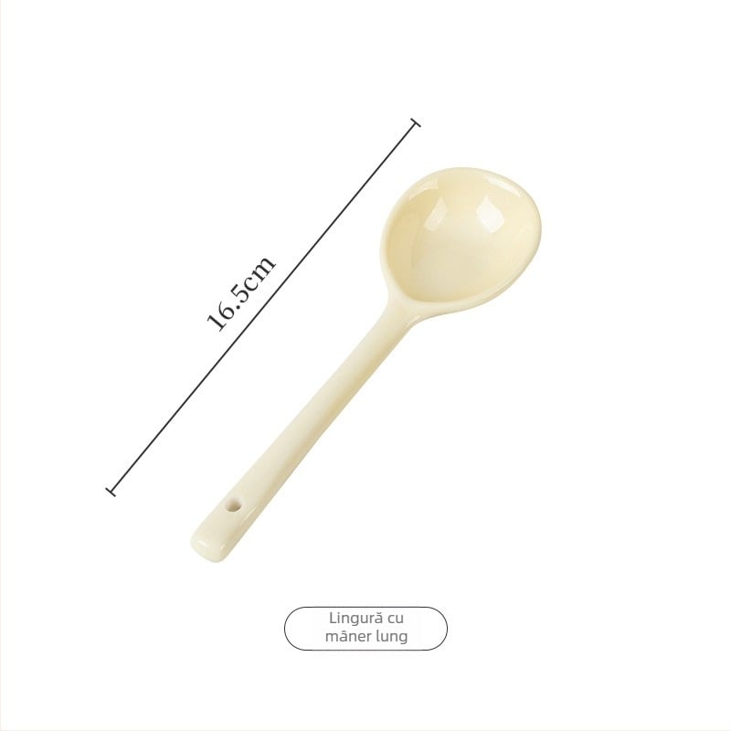 Vas ceramic cu mâner pentru uz casnic, vas de copt ceramic cu mâner, bol pentru mic dejun cu ovăz, salată de fructe și iaurt, stil nordic, diametru aproximativ 20 cm