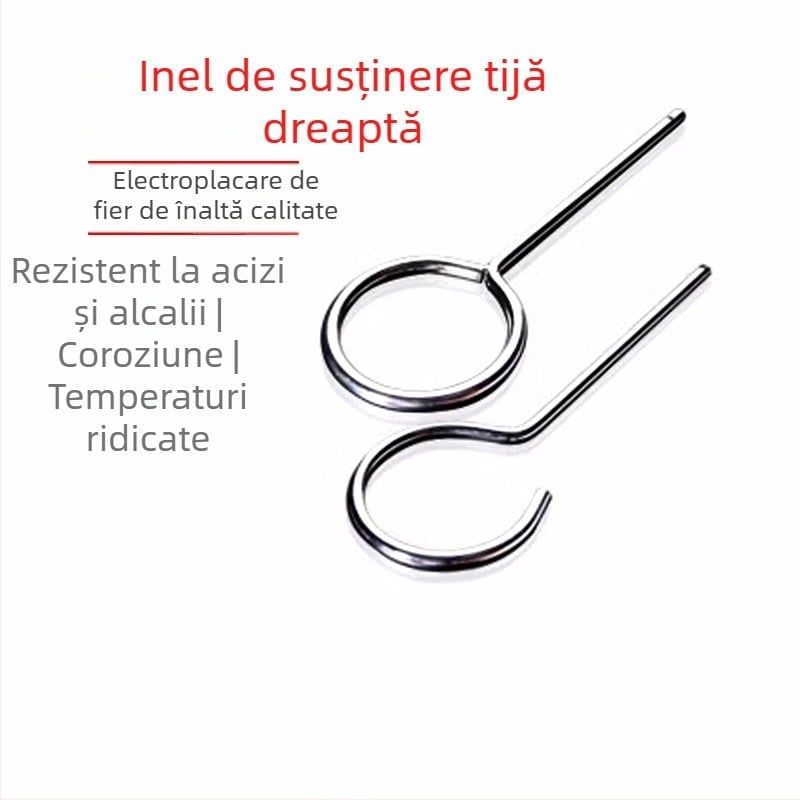 Suport de laborator din fier cu trei inele pentru sticle și flacon de separare, dimensiune mică, cu inel superior