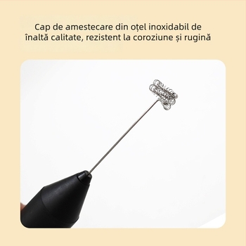 Spumător de lapte electric, mini, portabil, pentru cafea — amestecător pentru albușuri de ou