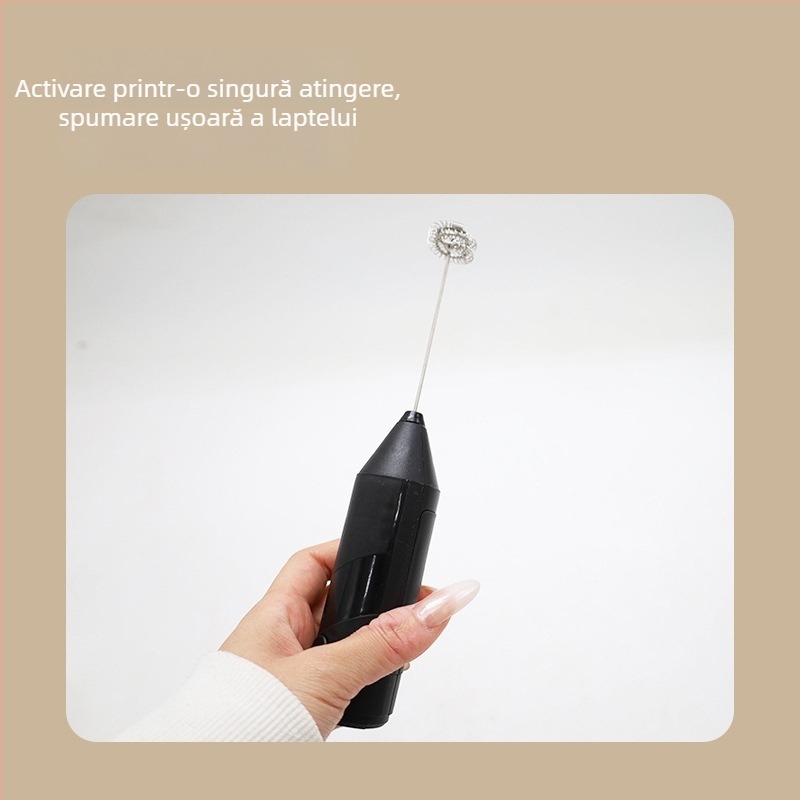 Spumător de lapte electric, mini, portabil, pentru cafea — amestecător pentru albușuri de ou