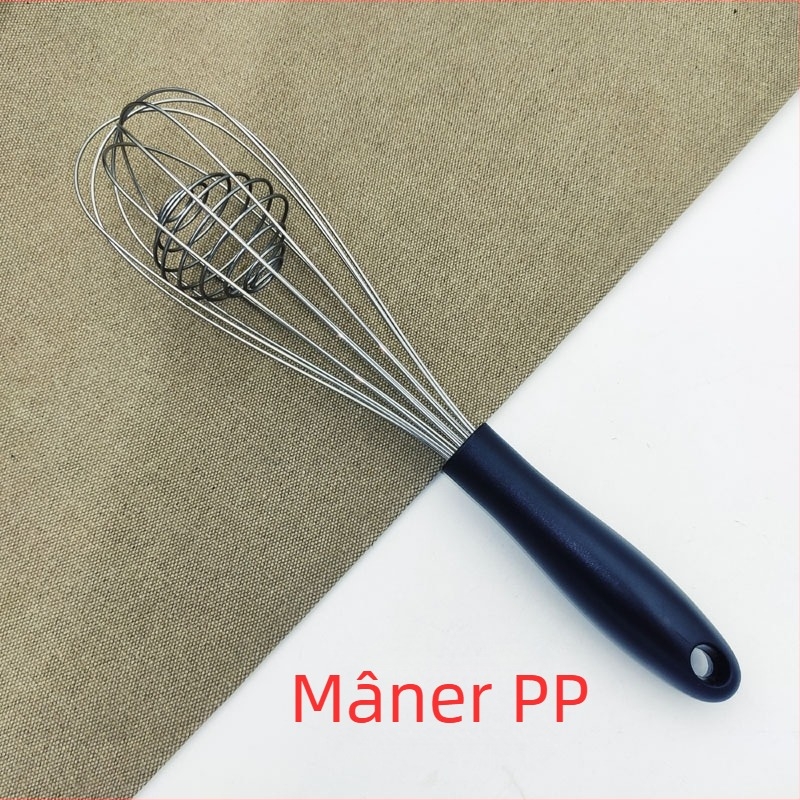 Bețișor pentru ouă din oțel inoxidabil, mâner TPR, 12 inch