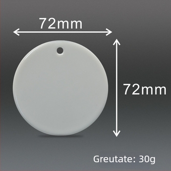 Pandantiv ceramic circular pentru Crăciun - imprimare UV pe ambele fețe