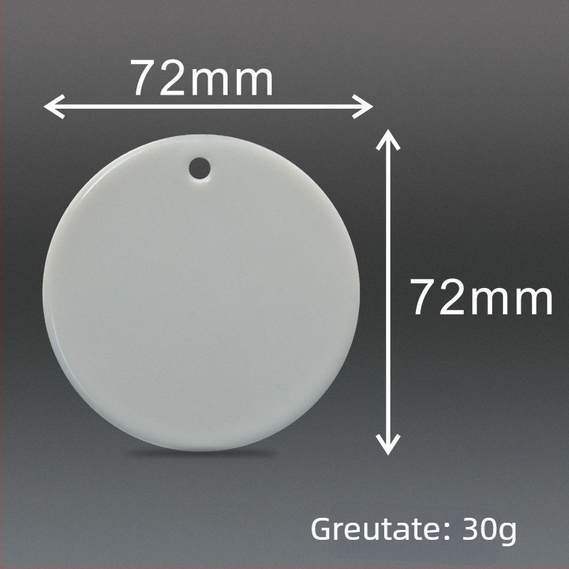 Pandantiv ceramic circular pentru Crăciun - imprimare UV pe ambele fețe