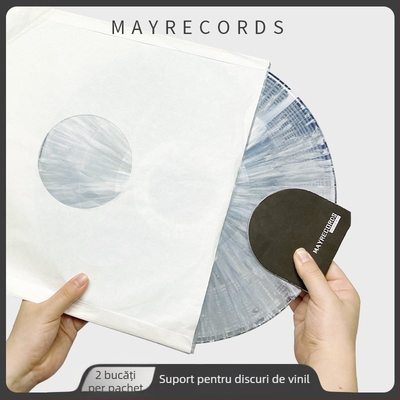 Set de clipuri pentru discuri vinil, 2 bucăți, manipulare fără amprente și kit de curățare pentru vinil