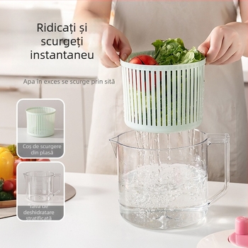 Dehidrator manual pentru legume și fructe, usucător de salată, cu mâner, capacitate mare