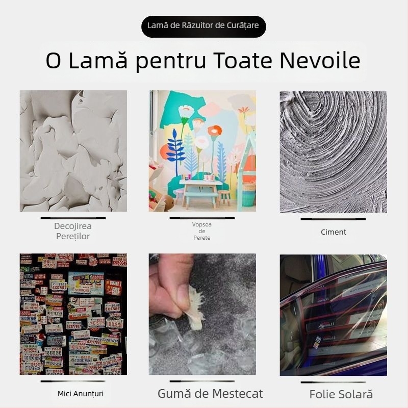 Lama de curățare din oțel inoxidabil pentru îndepărtarea adezivului și curățarea rosturilor pe podele din marmură