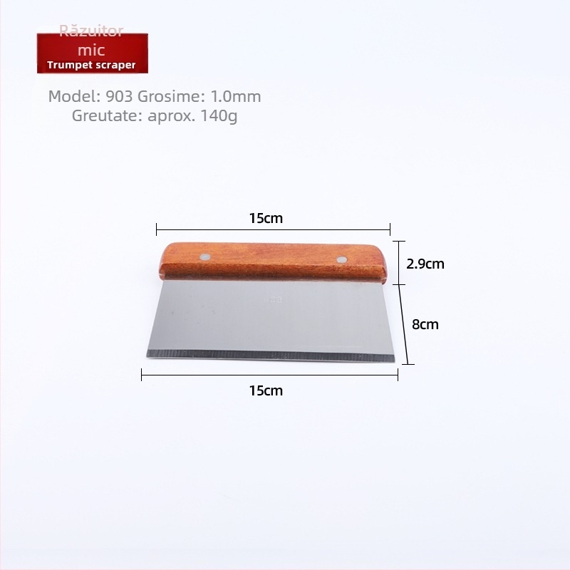 Spatulă pentru aluat cu mâner din lemn, spatulă pentru tăiței de orez, pentru aluat, făină, coacere nugat și gătire la grătar