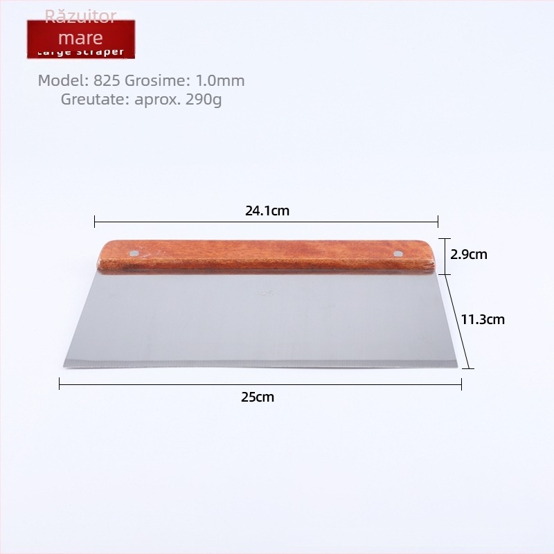 Spatulă pentru aluat cu mâner din lemn, spatulă pentru tăiței de orez, pentru aluat, făină, coacere nugat și gătire la grătar