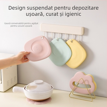 Covor din silicon izolaț termic pentru masă — pentru farfurii, oale, cești și boluri, senzație premium, protecție împotriva arsurilor, rezistent la temperaturi înalte