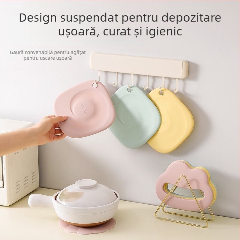Covor din silicon izolaț termic pentru masă — pentru farfurii, oale, cești și boluri, senzație premium, protecție împotriva arsurilor, rezistent la temperaturi înalte