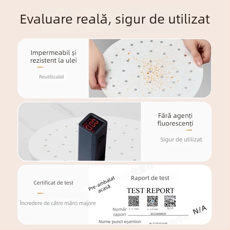 Hârtie de abur din silicon, de unică folosință, antiaderentă, pentru uz casnic