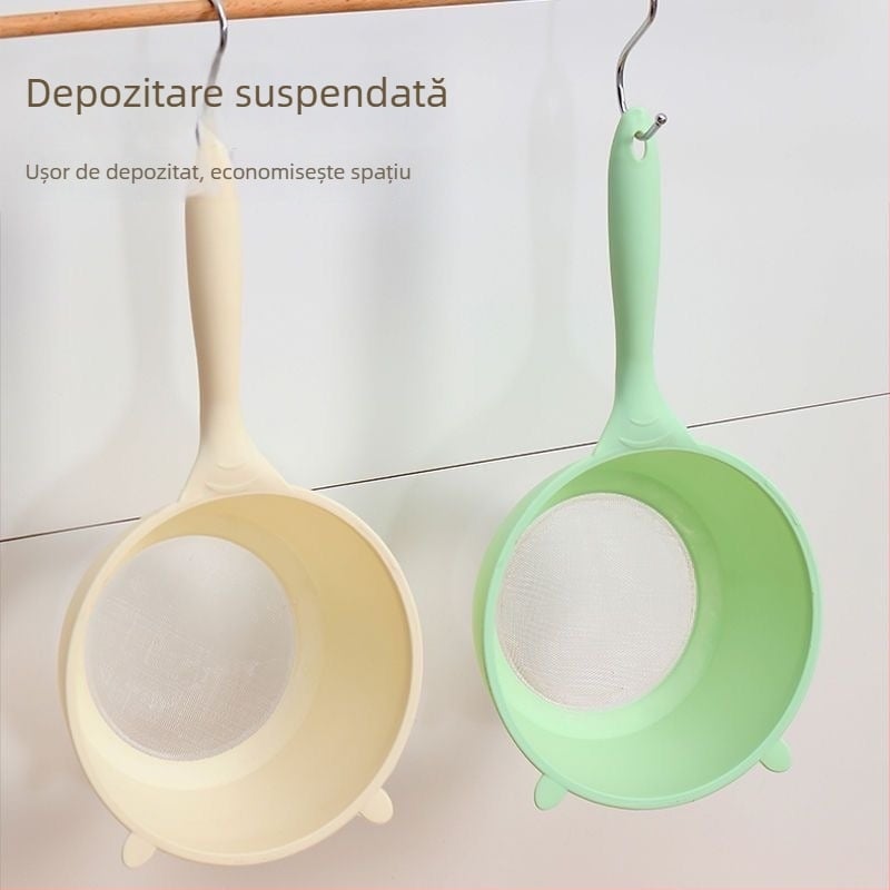 Lingură multifuncțională pentru spălarea orezului, sită de scurgere, coș pentru fructe și filtru pentru iaurt