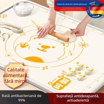 Covoraș din silicon alimentar pentru frământat și întins aluat, rezistent la mucegai și antibacterian