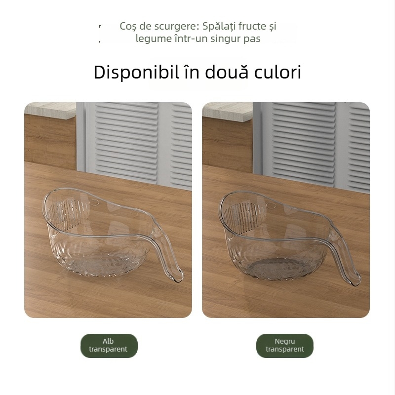 Coș de scurgere multifuncțional pentru spălarea orezului, legumelor și fructelor
