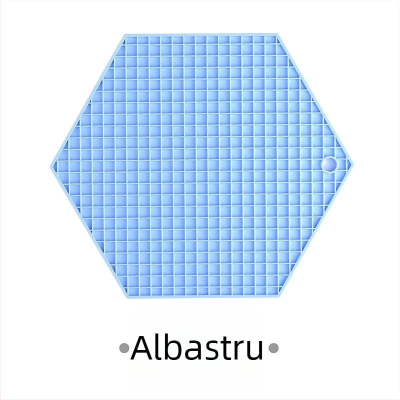 Suport din silicon hexagonal pentru masă, rezistent la căldură, antiaderent; design faguri de miere, covoraș geometric pentru ceai