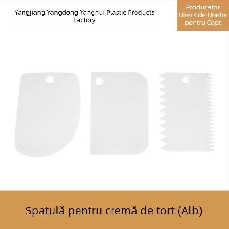 Set de trei unelte pentru decorarea torturilor – spatulă pentru cremă