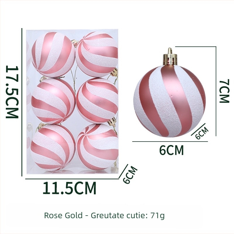 Ornament spiral pentru bradul de Crăciun – minge decorativă pictată