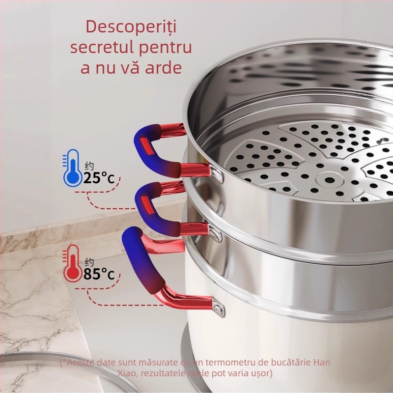 Grilă de aburi din oțel inoxidabil 316, clasă alimentară, suport universal pentru oală de lapte, tavă de abur înălțată și îngroșată