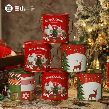 Cutie creativă de Crăciun pentru măr, din metal, ambalaj pentru cadouri și decorațiuni